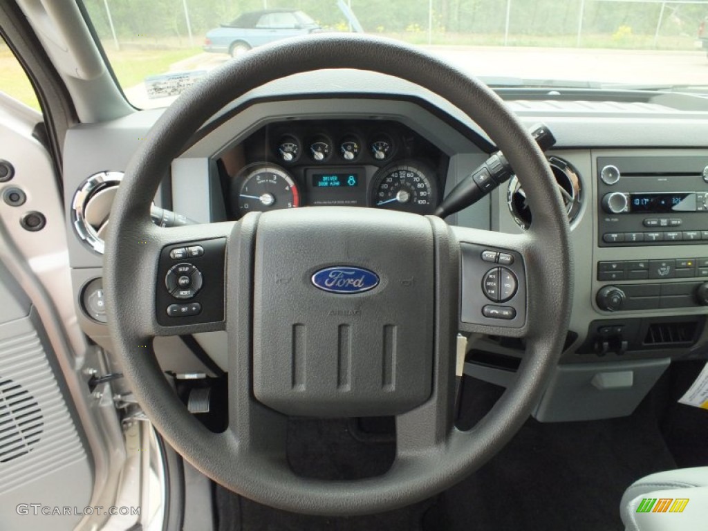 2012 Ford F250 Super Duty XLT Crew Cab 4x4 Steel Steering Wheel Photo #62438438