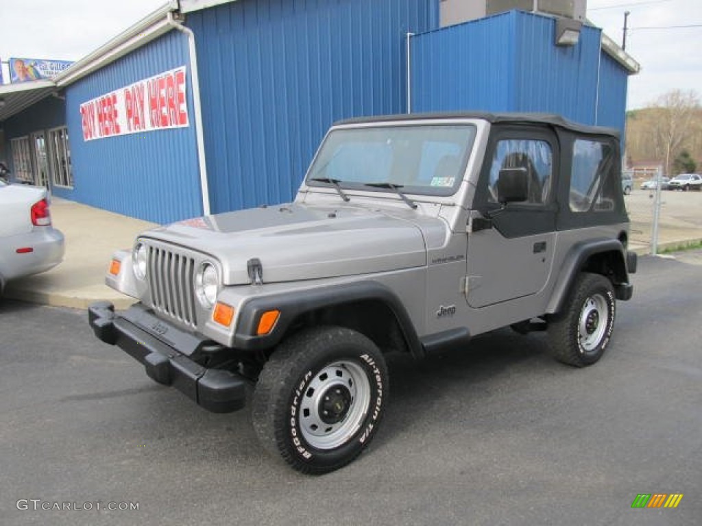 2000 Wrangler SE 4x4 - Silverstone Metallic / Agate photo #1