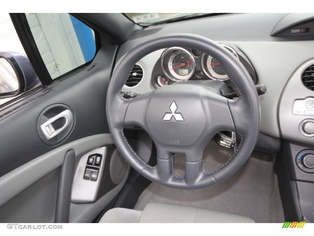 2007 Mitsubishi Eclipse Spyder GT Medium Gray Steering Wheel Photo #62440897
