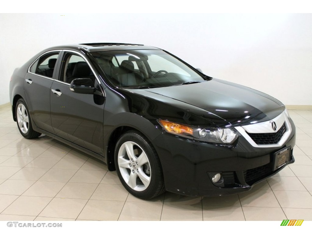 2010 TSX Sedan - Crystal Black Pearl / Ebony photo #1