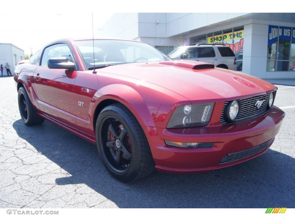2007 Mustang GT Premium Coupe - Redfire Metallic / Black/Red photo #2