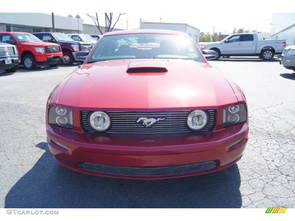 2007 Mustang GT Premium Coupe - Redfire Metallic / Black/Red photo #7