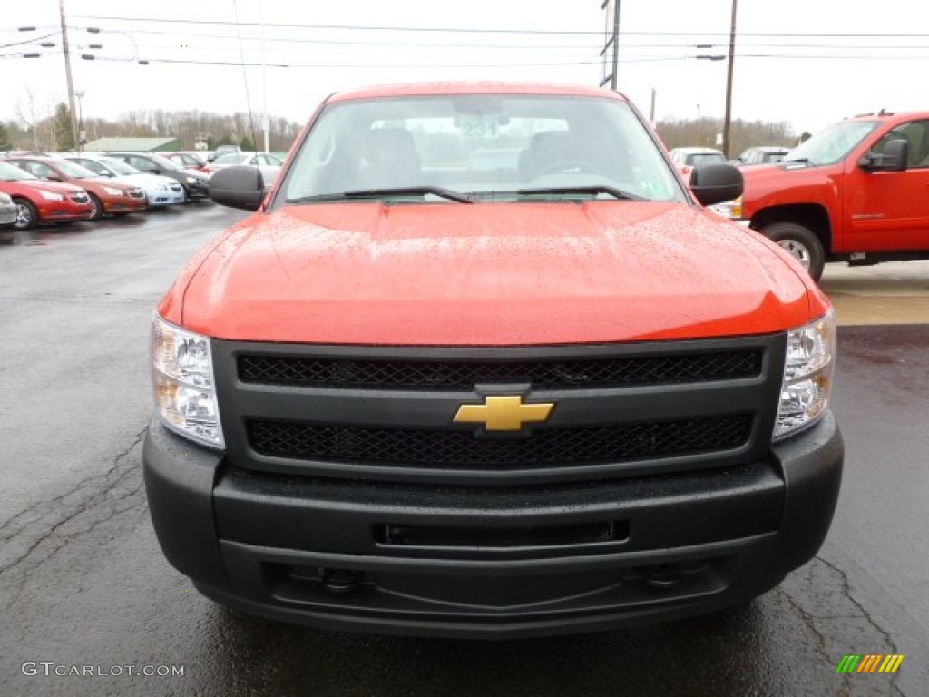 2012 Silverado 1500 Work Truck Extended Cab 4x4 - Victory Red / Dark Titanium photo #2