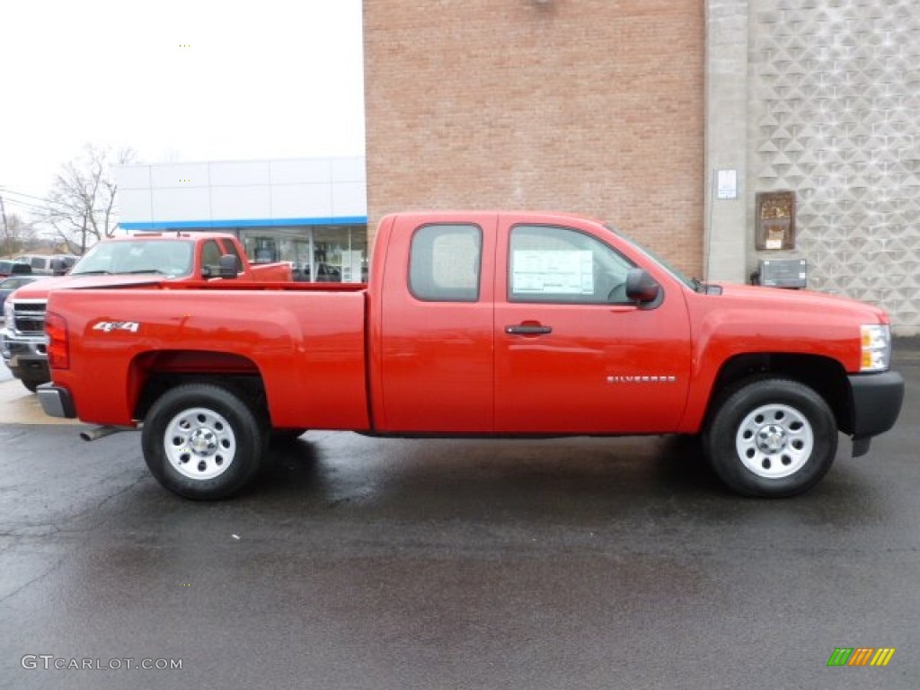 2012 Silverado 1500 Work Truck Extended Cab 4x4 - Victory Red / Dark Titanium photo #8