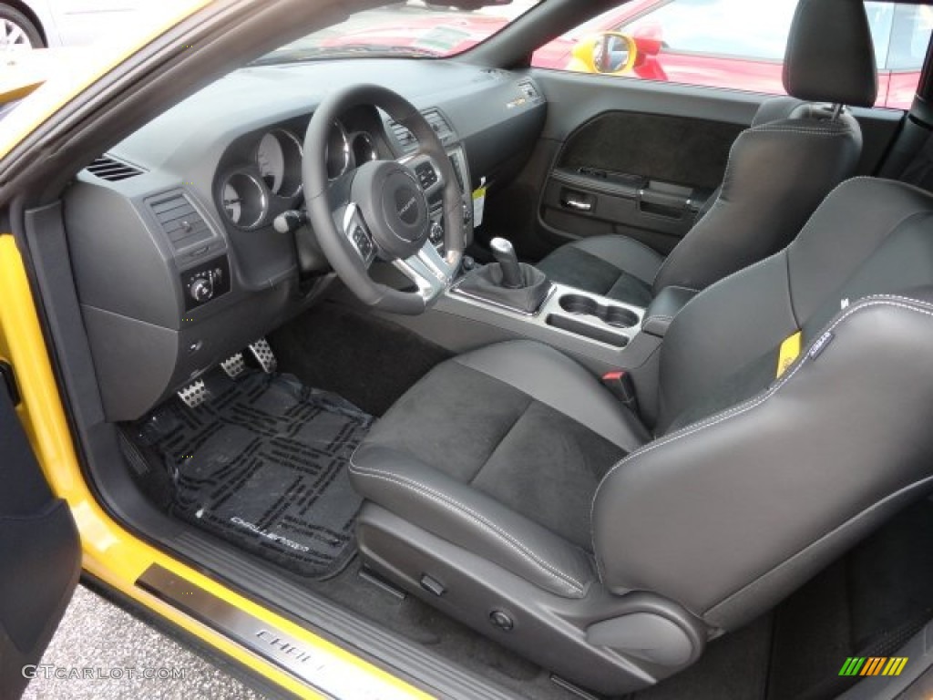 Dark Slate Gray Interior 2012 Dodge Challenger SRT8 Yellow Jacket Photo #62445310