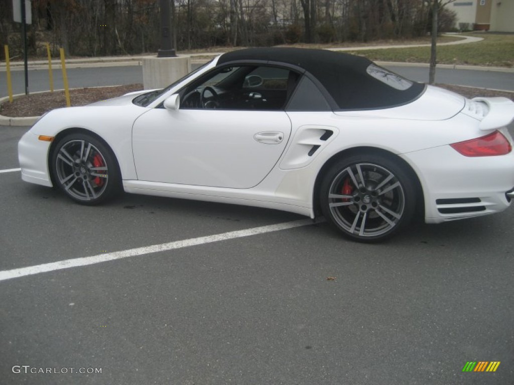 2008 911 Turbo Cabriolet - Carrara White / Black photo #8