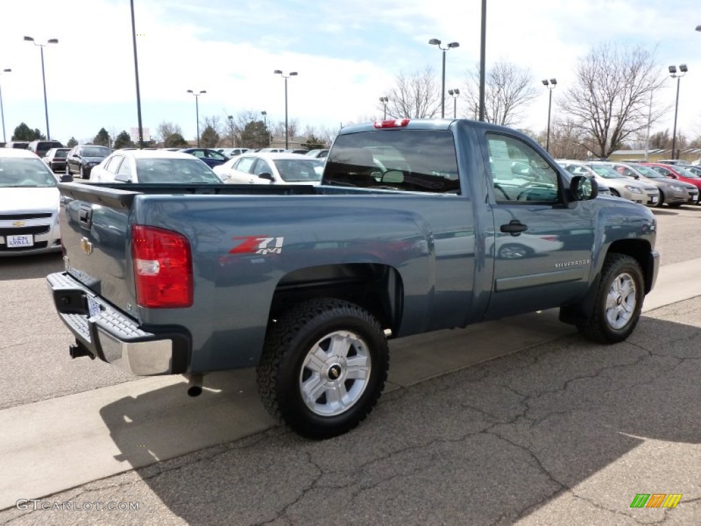 2007 Silverado 1500 LT Z71 Regular Cab 4x4 - Blue Granite Metallic / Ebony Black photo #4