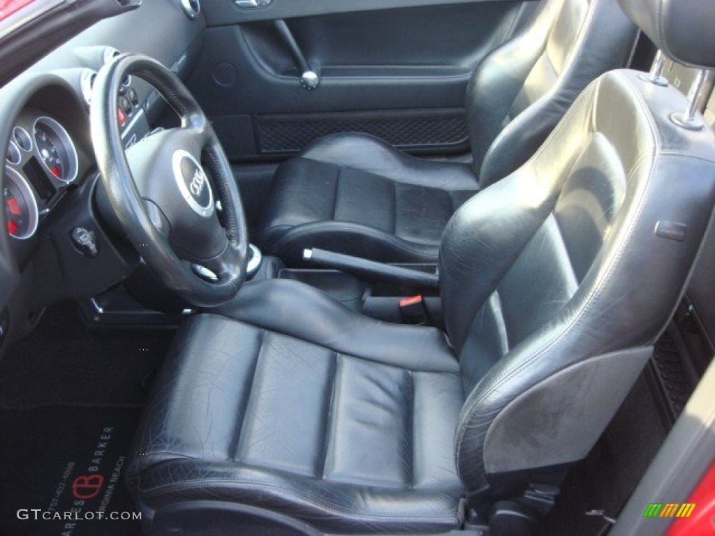 Ebony Interior 2003 Audi TT 1.8T quattro Roadster Photo #62449063