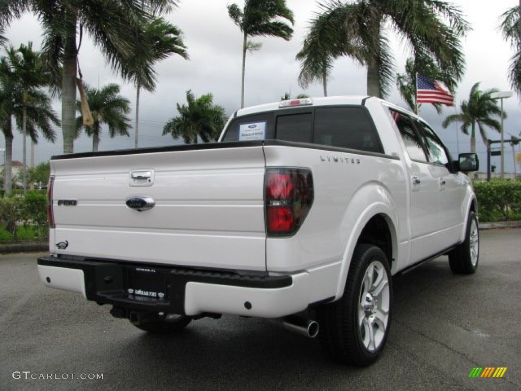 2011 F150 Limited SuperCrew 4x4 - White Platinum Metallic Tri-Coat / Steel Gray photo #6