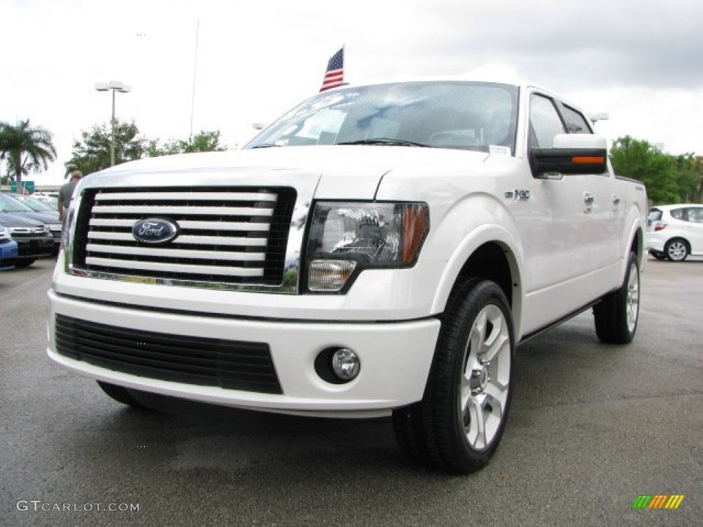 2011 F150 Limited SuperCrew 4x4 - White Platinum Metallic Tri-Coat / Steel Gray photo #13