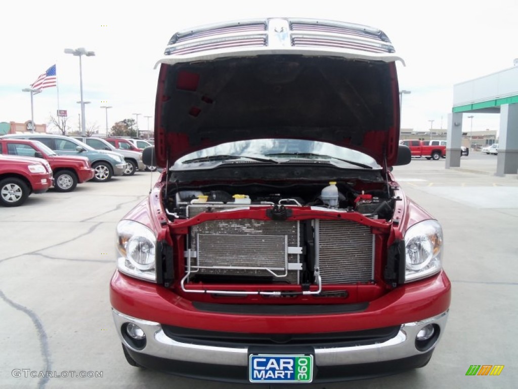 2008 Ram 1500 SLT Quad Cab 4x4 - Inferno Red Crystal Pearl / Medium Slate Gray photo #3