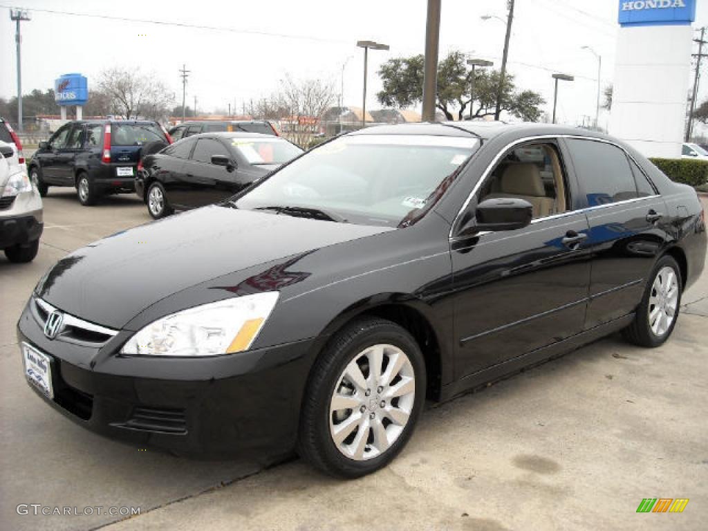2006 Accord LX V6 Sedan - Nighthawk Black Pearl / Ivory photo #3