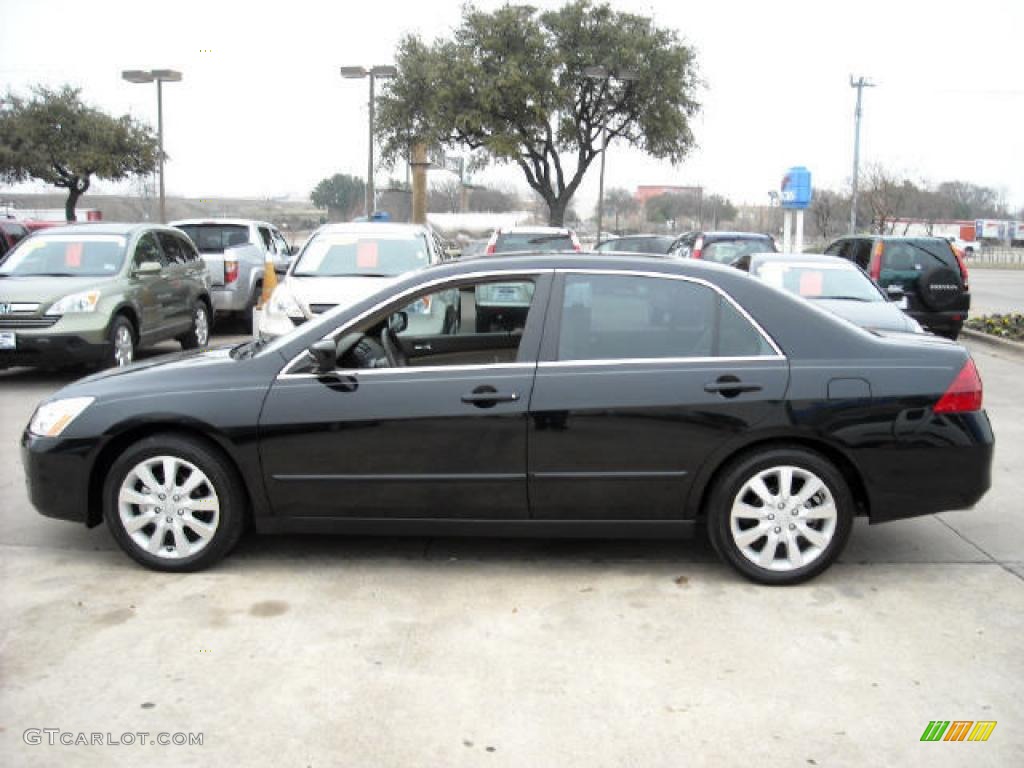 2006 Accord LX V6 Sedan - Nighthawk Black Pearl / Ivory photo #4