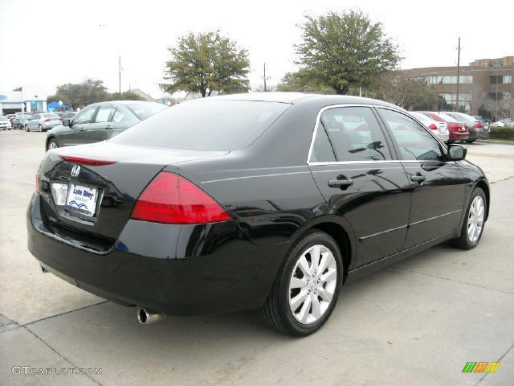 2006 Accord LX V6 Sedan - Nighthawk Black Pearl / Ivory photo #7
