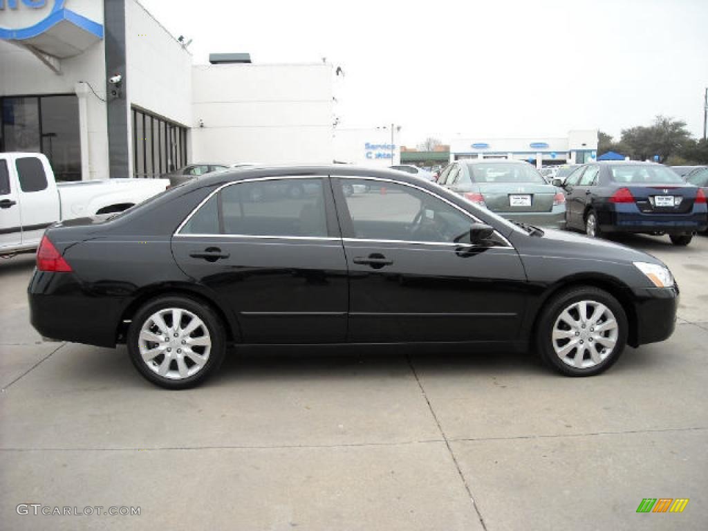 2006 Accord LX V6 Sedan - Nighthawk Black Pearl / Ivory photo #8