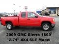 2009 Fire Red GMC Sierra 1500 SLE Extended Cab 4x4  photo #1