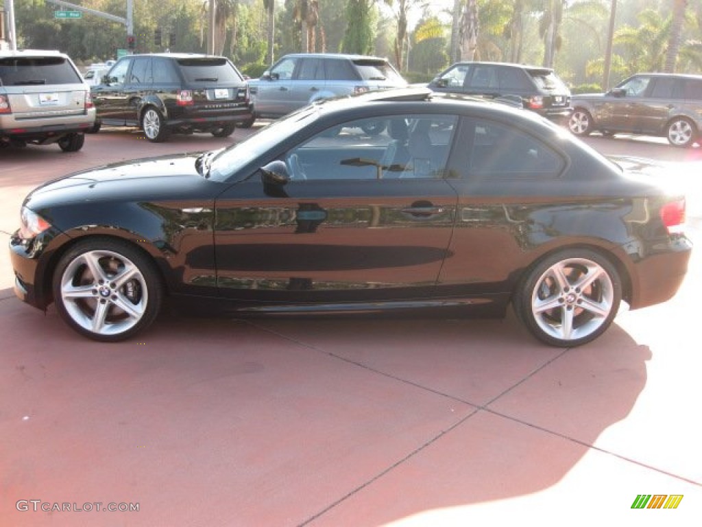2008 1 Series 135i Coupe - Black Sapphire Metallic / Black photo #3