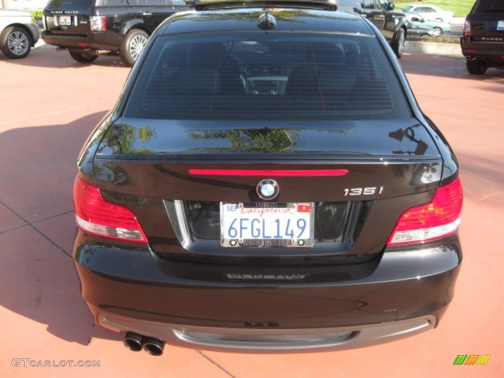 2008 1 Series 135i Coupe - Black Sapphire Metallic / Black photo #4