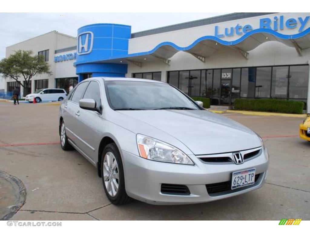 2006 Accord EX-L V6 Sedan - Alabaster Silver Metallic / Black photo #1