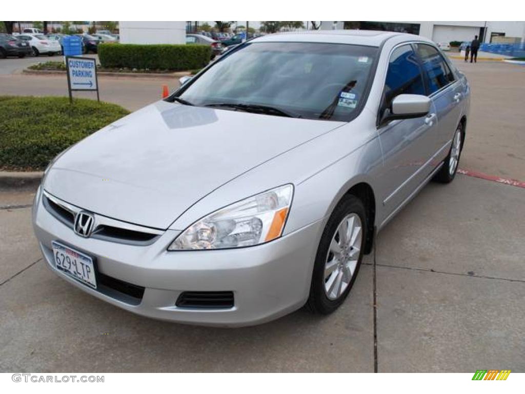 2006 Accord EX-L V6 Sedan - Alabaster Silver Metallic / Black photo #3
