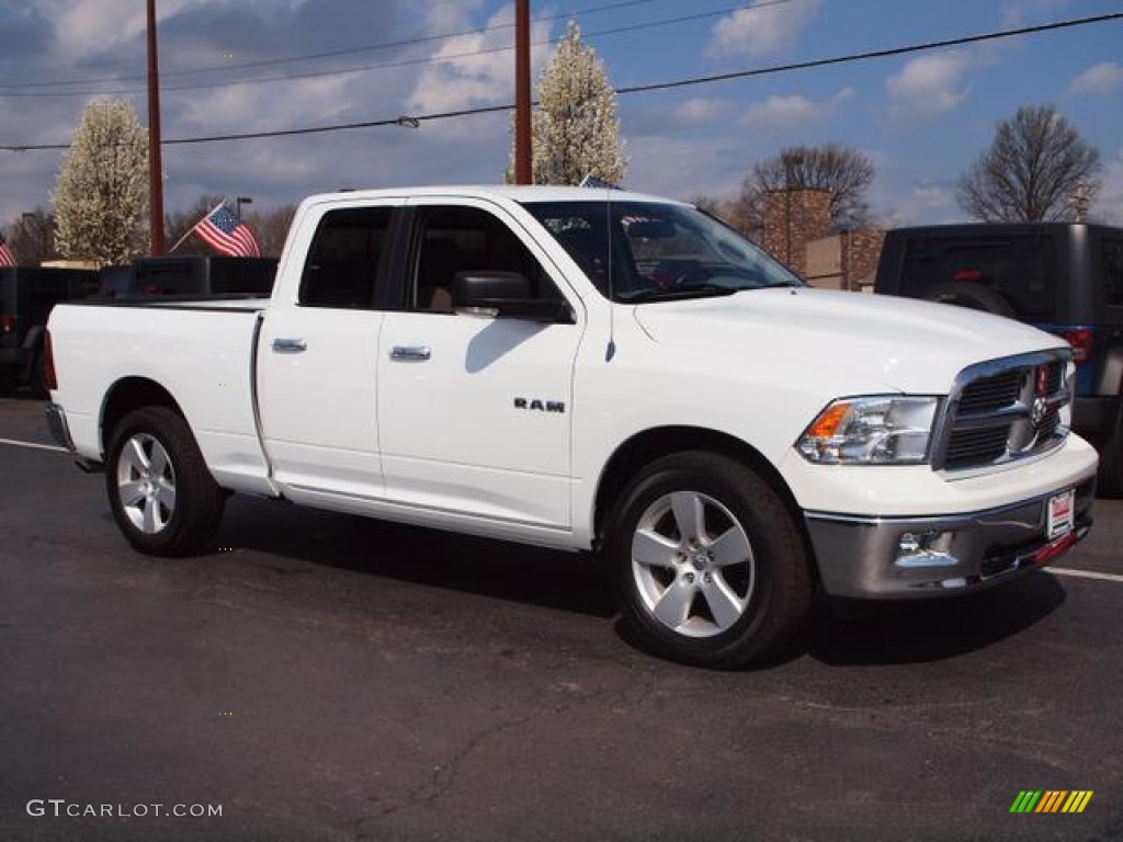 2010 Ram 1500 SLT Quad Cab - Stone White / Dark Slate/Medium Graystone photo #2