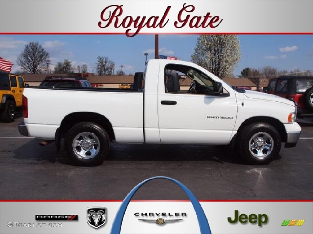 2005 Ram 1500 SLT Regular Cab - Bright White / Taupe photo #1