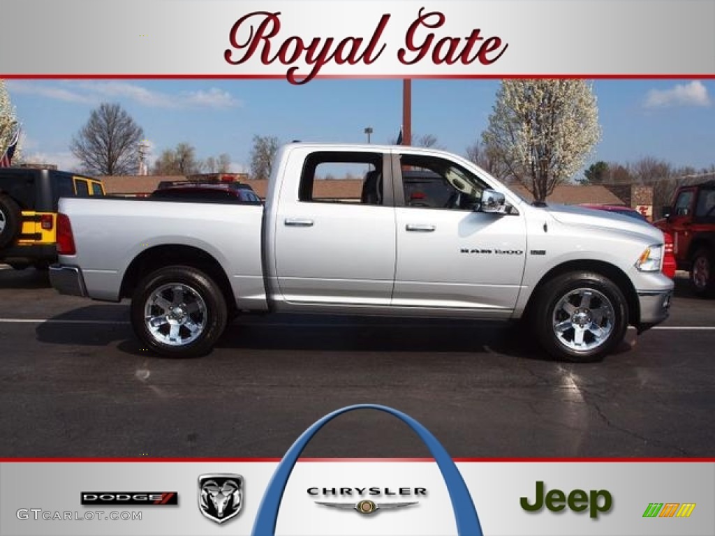 2011 Ram 1500 Laramie Crew Cab 4x4 - Bright Silver Metallic / Dark Slate Gray photo #1