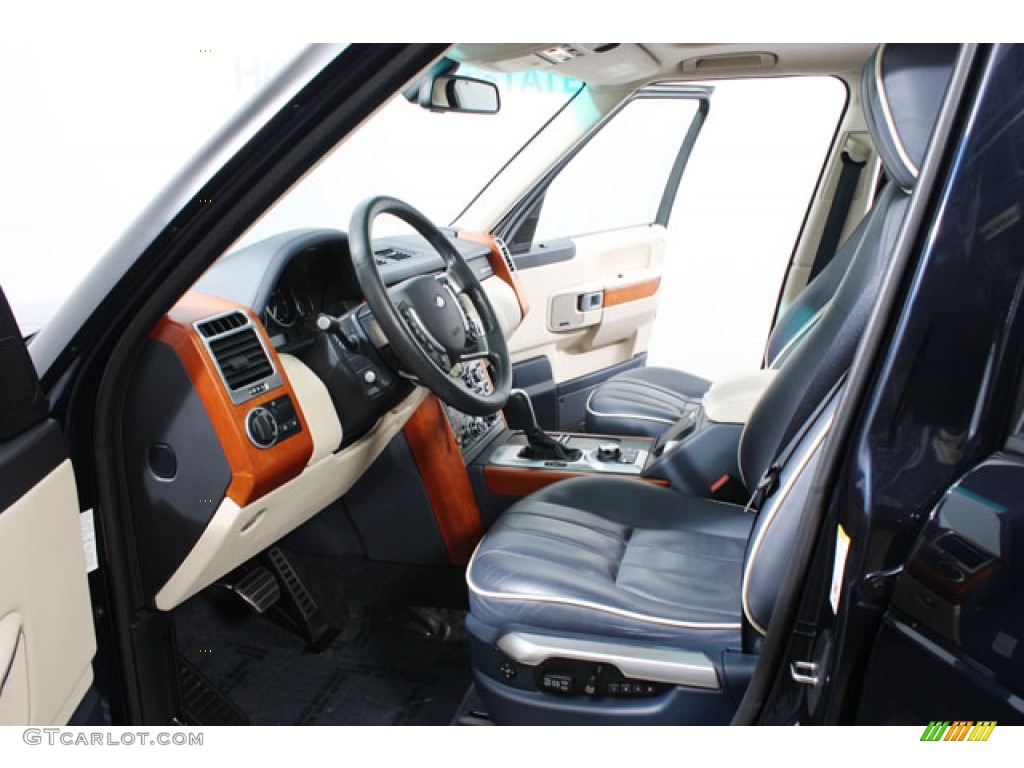 Navy Blue/Parchment Interior 2009 Land Rover Range Rover Supercharged Photo #62461411