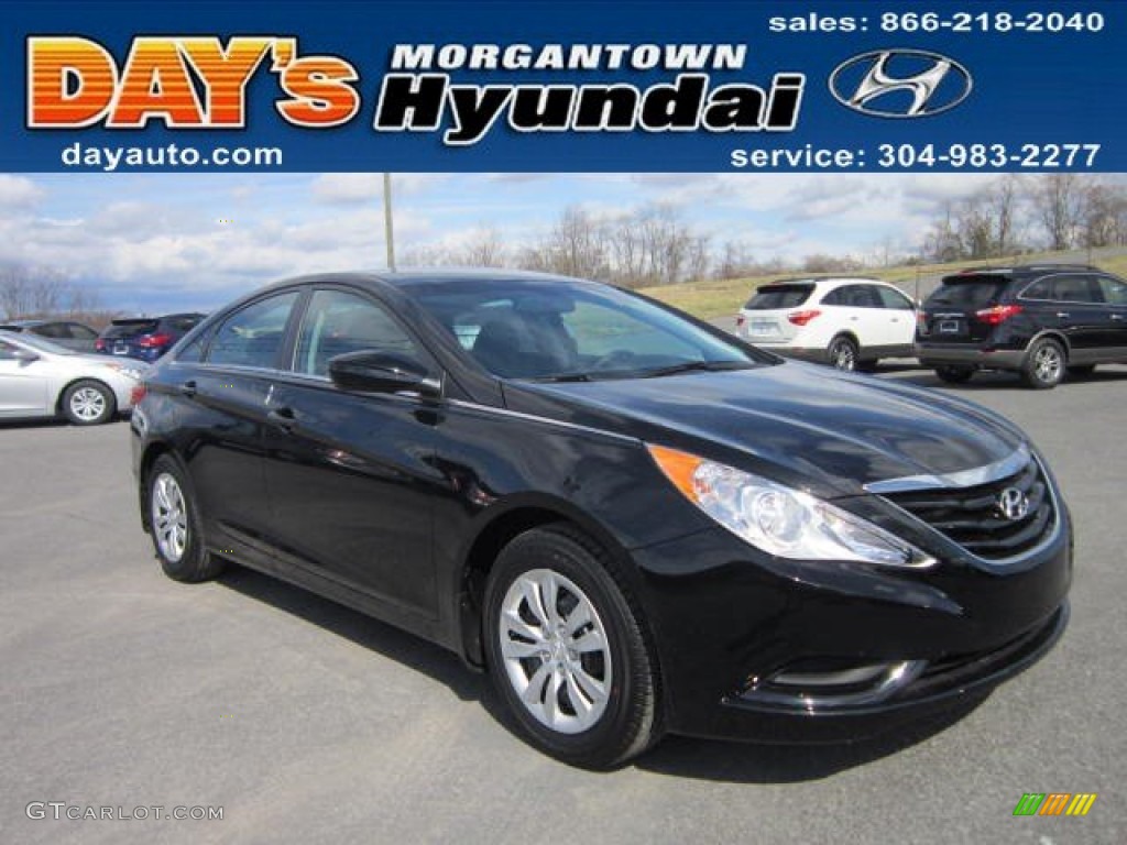 2012 Sonata GLS - Midnight Black / Gray photo #1