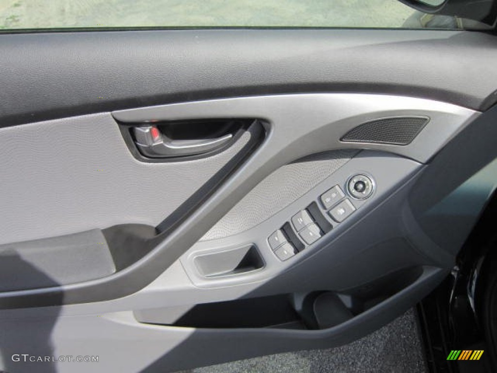 2012 Elantra Limited - Black Noir Pearl / Gray photo #16