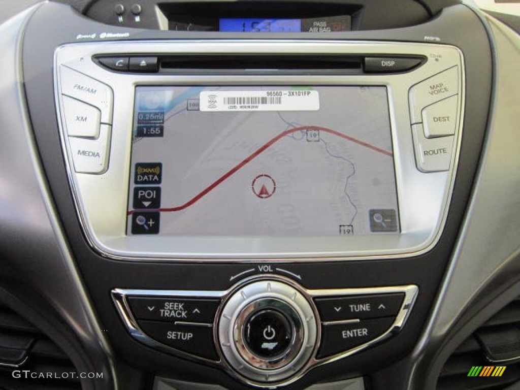2012 Elantra Limited - Black Noir Pearl / Gray photo #18