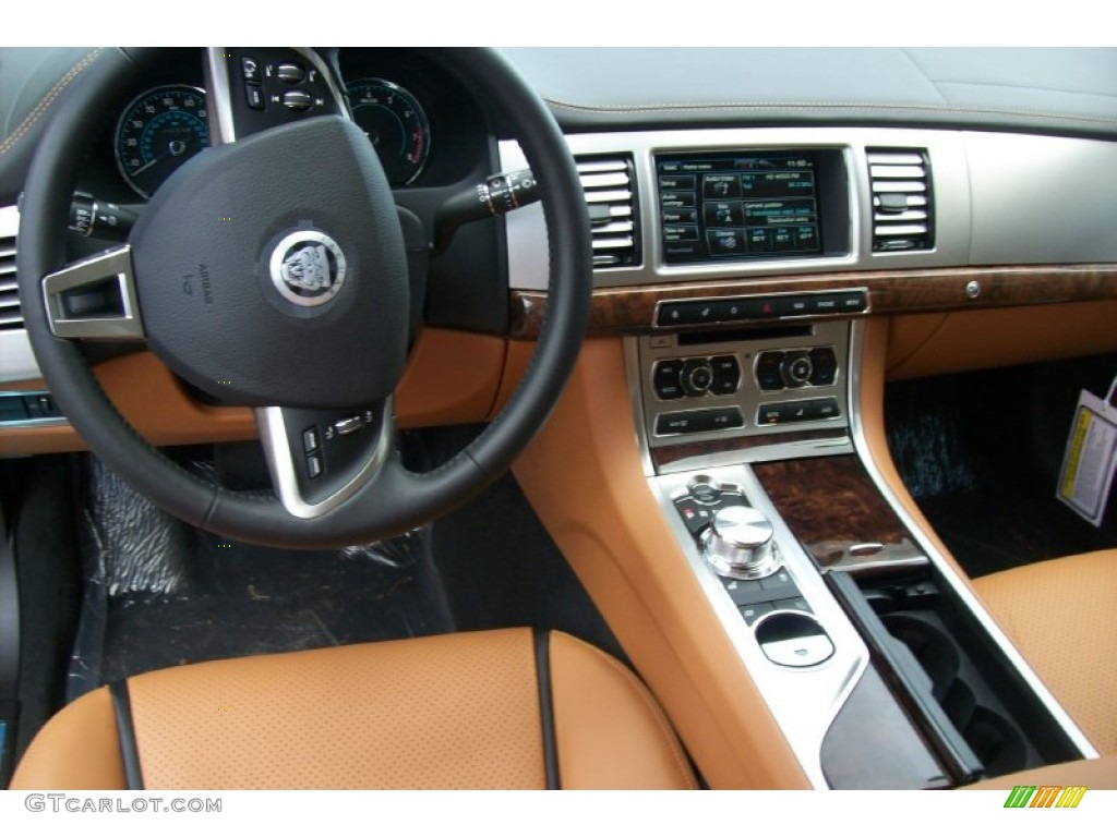 2012 Jaguar XF Portfolio London Tan/Warm Charcoal Dashboard Photo #62466805