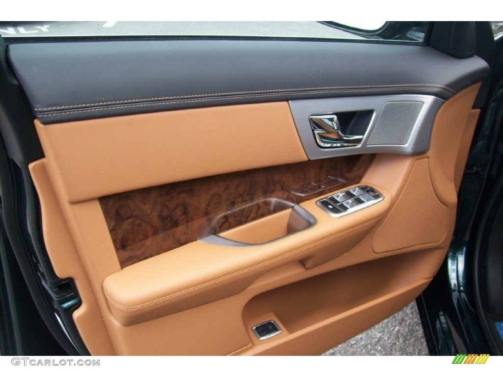 2012 Jaguar XF Portfolio London Tan/Warm Charcoal Door Panel Photo #62466821