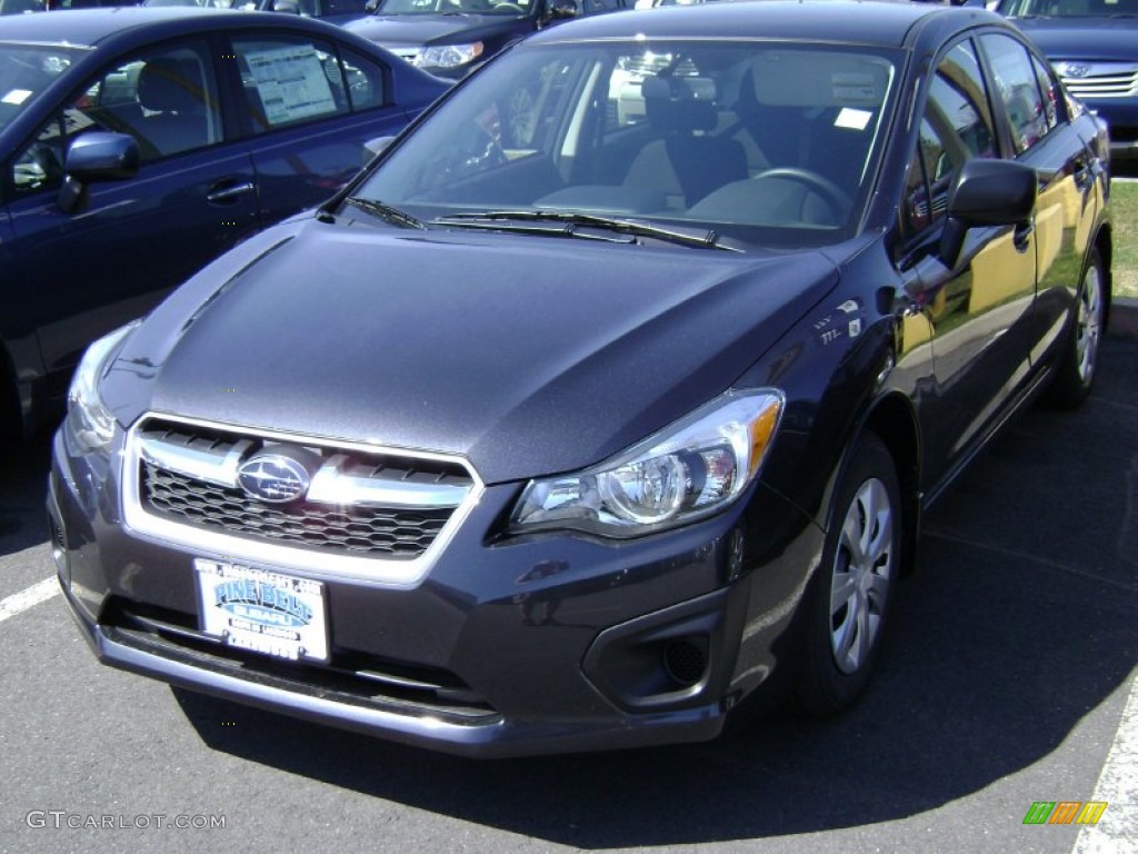 2012 Impreza 2.0i 4 Door - Dark Gray Metallic / Black photo #1