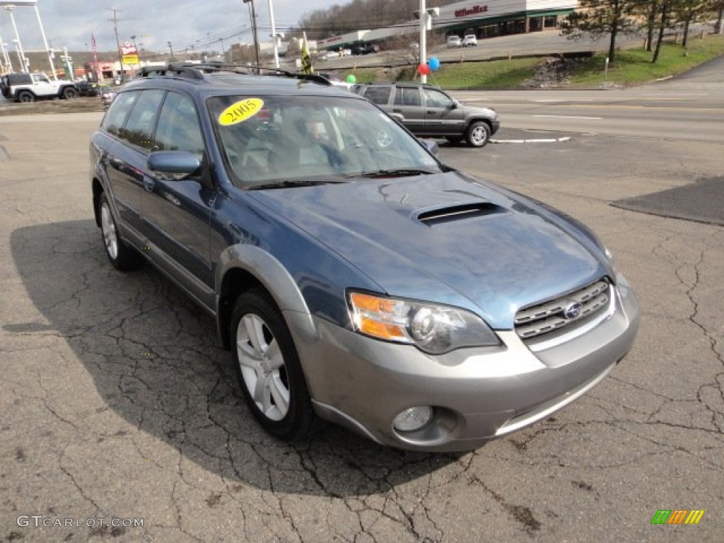 2005 Outback 2.5XT Limited Wagon - Atlantic Blue Pearl / Off Black photo #7