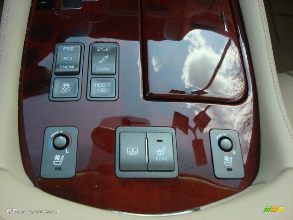 2009 LS 460 L AWD - Noble Spinel Red Mica / Cashmere Beige photo #23