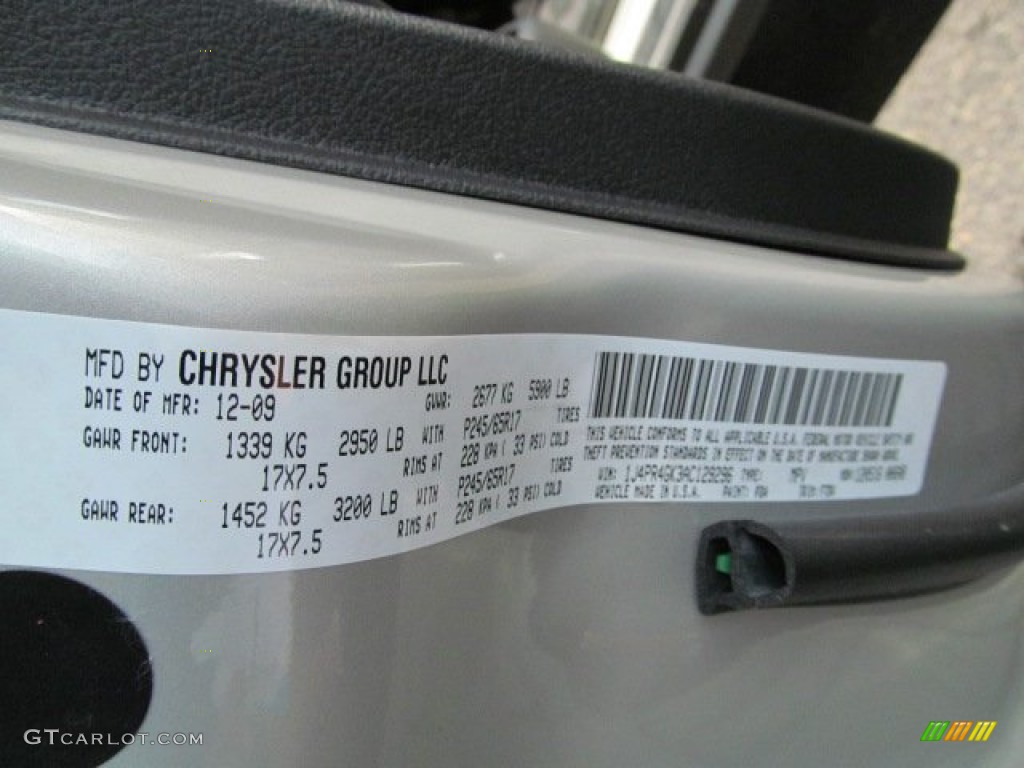 2010 Grand Cherokee Color Code PDA for Light Graystone Pearl Photo #62469237