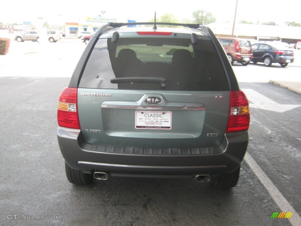 2008 Sportage LX V6 - Royal Jade Green Metallic / Black photo #4