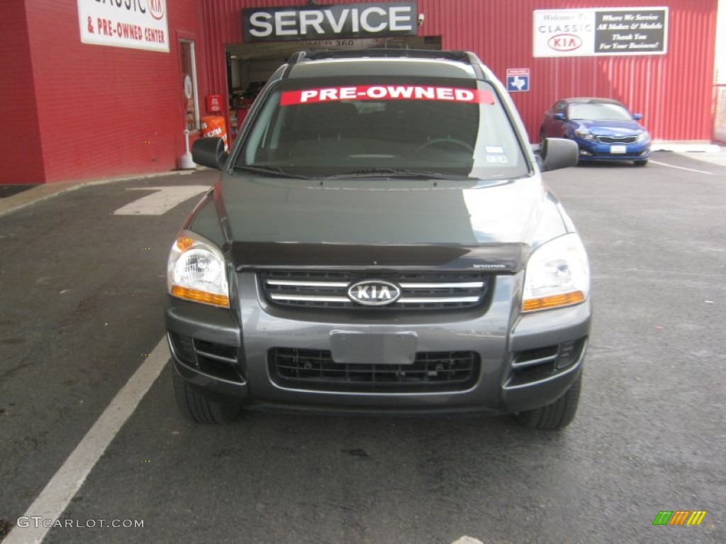 2008 Sportage LX V6 - Royal Jade Green Metallic / Black photo #8