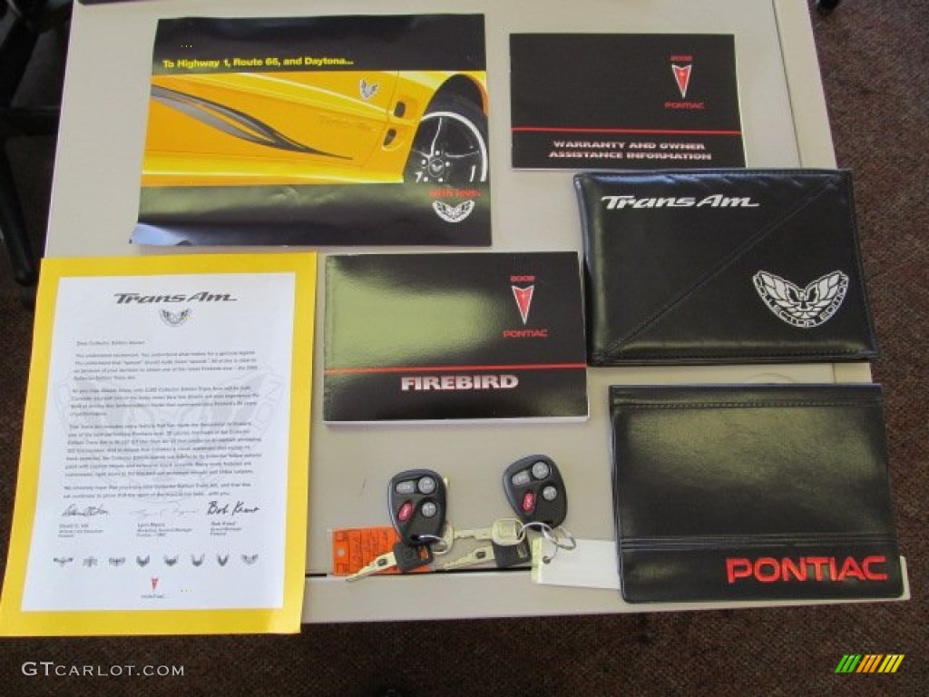 2002 Pontiac Firebird Trans Am WS-6 Coupe Books/Manuals Photos