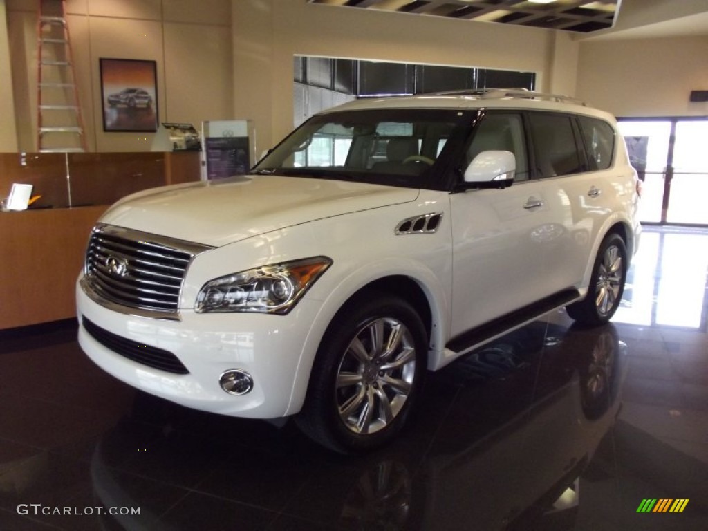 2012 QX 56 4WD - Moonlight White / Wheat photo #1