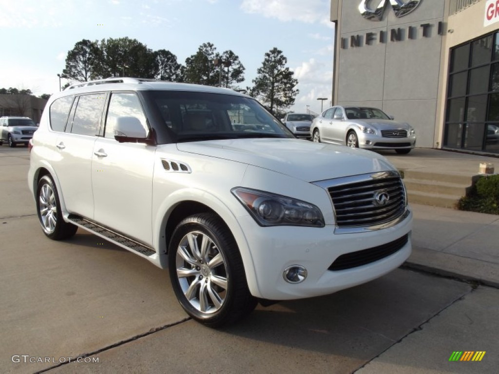 Moonlight White 2012 Infiniti QX 56 4WD Exterior Photo #62470811