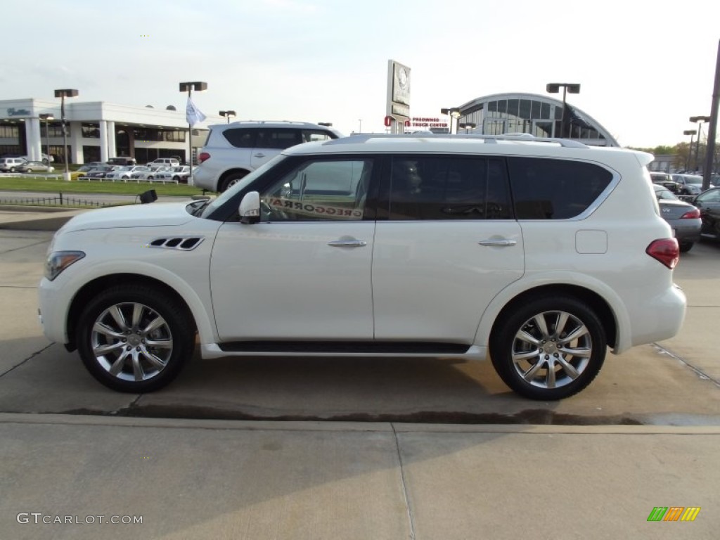 Moonlight White 2012 Infiniti QX 56 4WD Exterior Photo #62470840