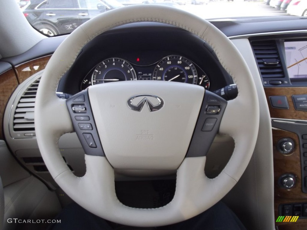 2012 Infiniti QX 56 4WD Wheat Steering Wheel Photo #62470903