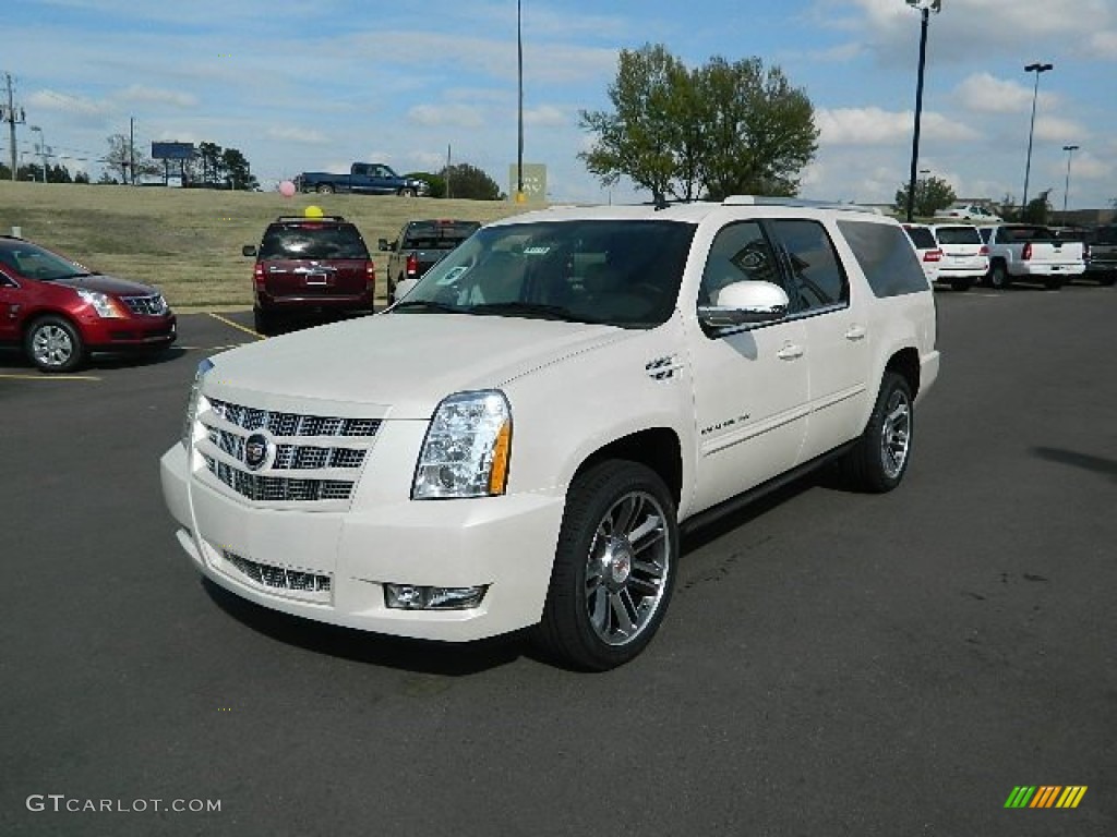 White Diamond Tricoat 2012 Cadillac Escalade ESV Premium AWD Exterior Photo #62470999