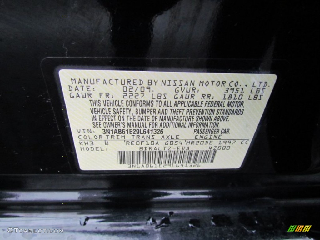 2009 Nissan Sentra 2.0 Parts Photos
