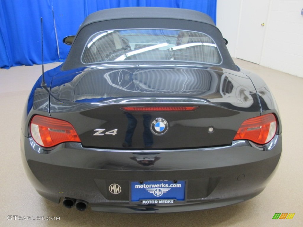 2006 Z4 3.0si Roadster - Black Sapphire Metallic / Dream Red photo #5