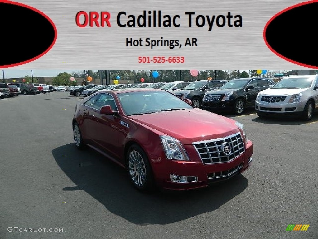 2012 CTS Coupe - Crystal Red Tintcoat / Cashmere/Cocoa photo #1