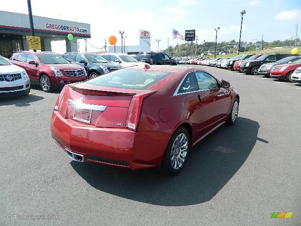 2012 CTS Coupe - Crystal Red Tintcoat / Cashmere/Cocoa photo #3