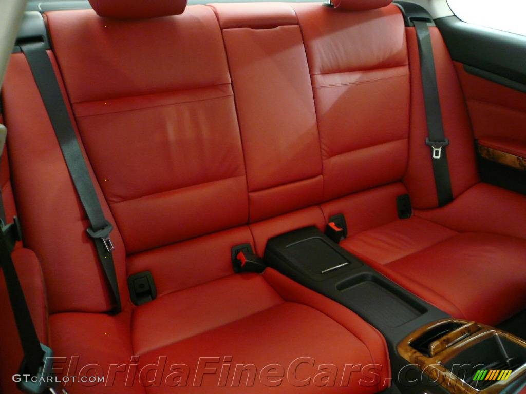 2007 3 Series 335i Coupe - Black Sapphire Metallic / Coral Red/Black photo #14